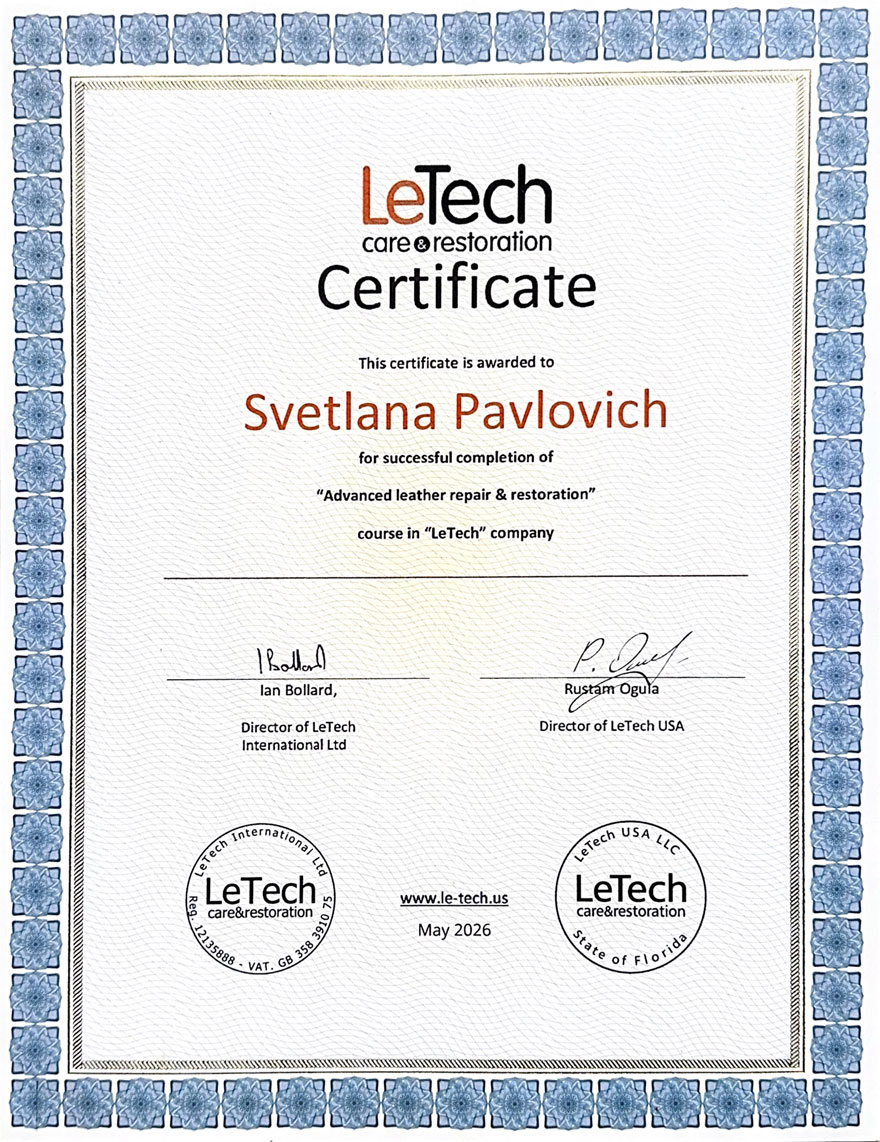 LeTech sertificate